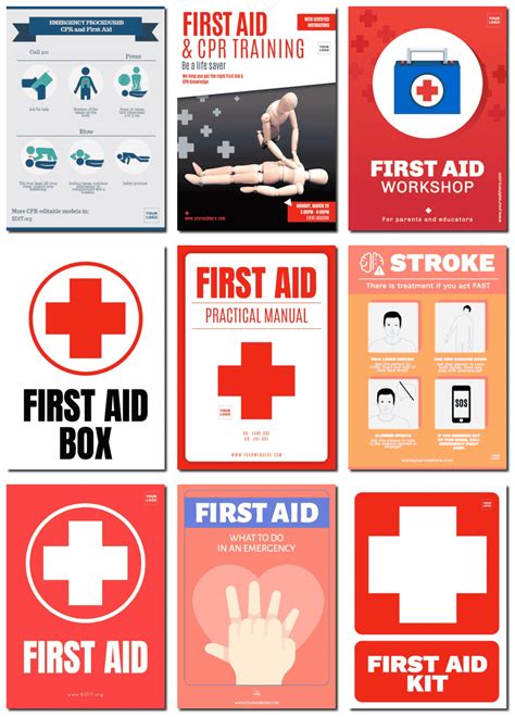 Printable First Aid Posters to edit online