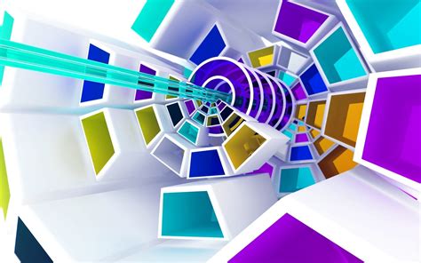 Vibrant 3D Abstract: HD Wallpaper Art Experience