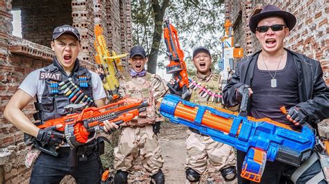 LTT Game Nerf War : Captain Warriors SEAL X Nerf Guns Fight Braum Crazy ...