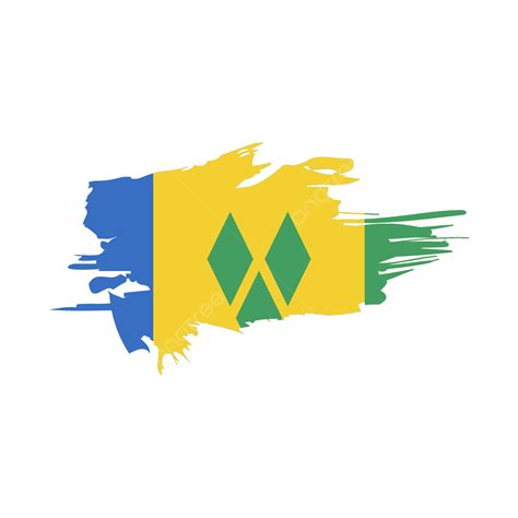 St Vincent Grenadines Flag Brush Stroke Clipart Design, St Vincent ...