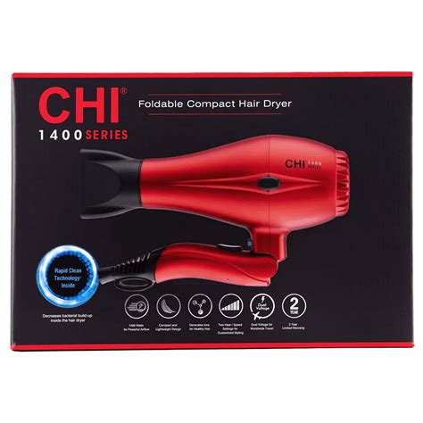 CHI - CHI Foldable Compact Hair Dryer 1400 Series - Walmart.com ...