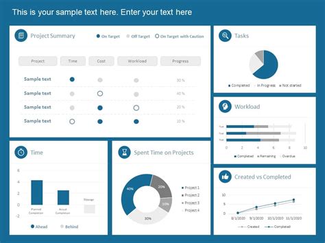 PMO Project Status Dashboard PowerPoint Template