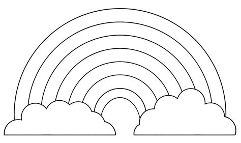 Printable Rainbow Template - Printable Templates