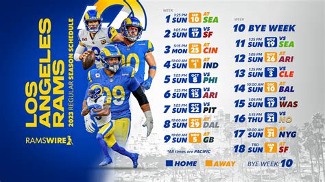 Los Angeles Rams’ full 2023 schedule released