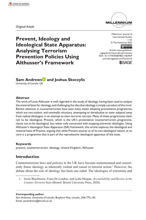 (PDF) Prevent, Ideology and Ideological State Apparatus: Analysing ...