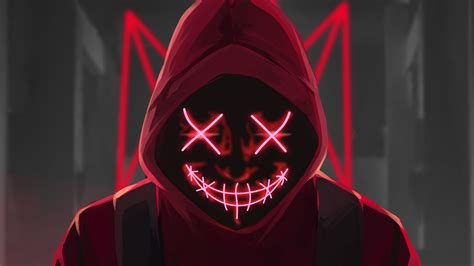 2560x1440 Red Mask Neon Eyes 4k 1440P Resolution ,HD 4k Wallpapers ...