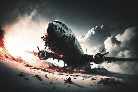 Download Ai Generated, Aircraft, Damaged Plane. Royalty-Free Stock ...