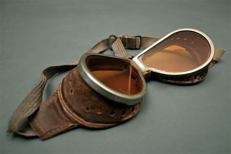 Vintage Aviator Tinted Flying Goggles by FanshaweBlaine on Etsy