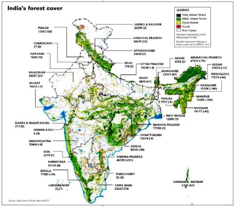 Tropical evergreen forest in India map - Evergreen forest in India map ...