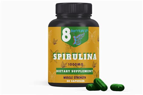 SPIRULINA CAPSULES Vegan 1000mg Organic GREEN Spirulina Pill | Etsy