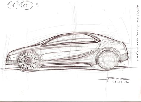 Simple Car Sketch Side View Sketch Coloring Page