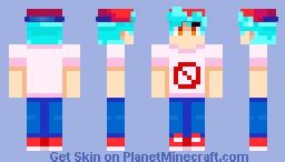 FNF Boyfriend (Remasterd) Minecraft Skin