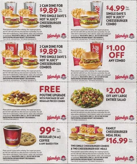 $1 Printable Wendy's Coupon You must Sign Up