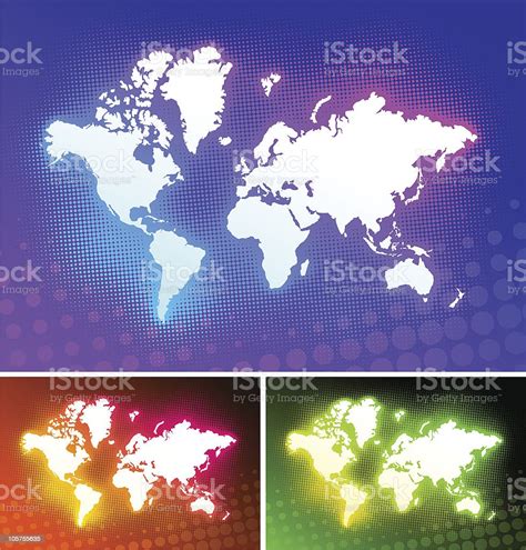 Vector World Map Stock Illustration - Download Image Now - Australia ...