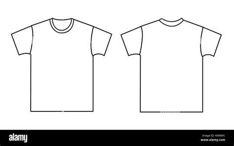 Blank t-shirt template. Front and back Stock Vector Image & Art - Alamy