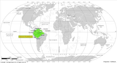 Where is Amazon Rainforest Located ? - Amazon Rainforest on World Map