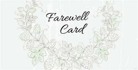 Editable Farewell Card Template