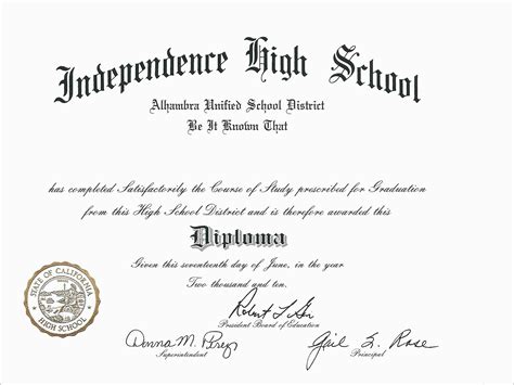 Free Printable High School Diploma Templates - Free Printable