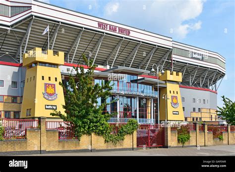 West Ham United football club stadium main entrance Upton Park Newham ...