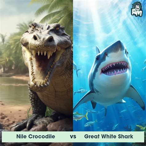 Nile Crocodile vs Great White Shark: See Who Wins | Animal Matchup