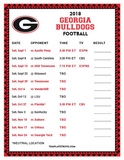 Uga 2024 Football Schedule - Letti Olympia