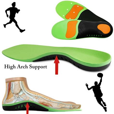 1 Pair Orthotic Shoe Insoles Inserts Flat Feet High Arch Support for ...