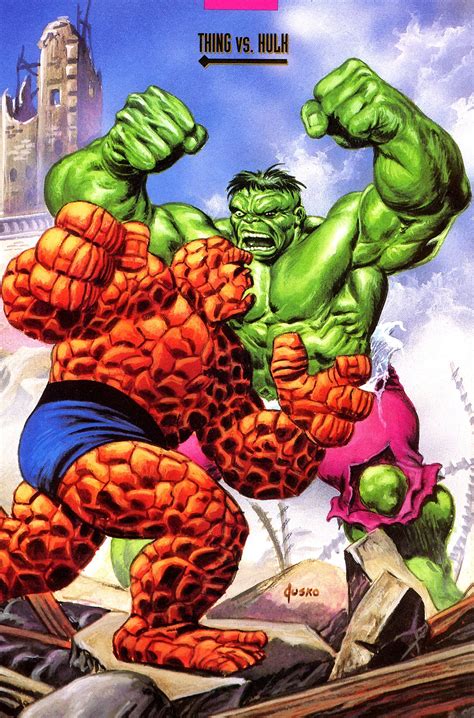 Thing vs Hulk by Joe Jusko | Marvel masterworks, Hulk, Hulk marvel