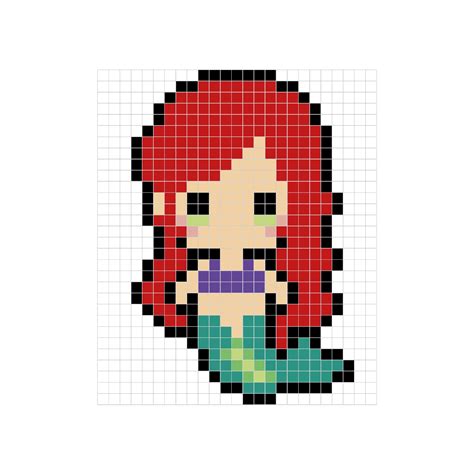 Pixel art disney princesse 1 PDF | Easy pixel art, Pixel art characters ...