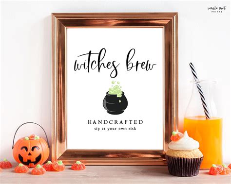 Halloween Party Signs Witches Brew Halloween Party Decor - Etsy