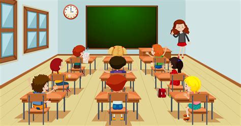 Student in classroom template 366561 Vector Art at Vecteezy