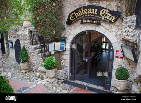 Restaurant Chateau Eza at medieval Èze Village, Provence, Var, Cote d ...