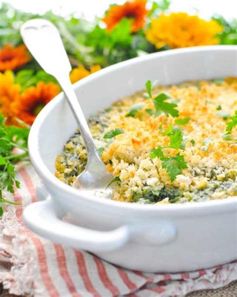 Creamed Spinach Casserole - The Seasoned Mom