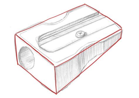 Pencil sharpener drawing with basic shapes | Realistic drawings, Basic ...