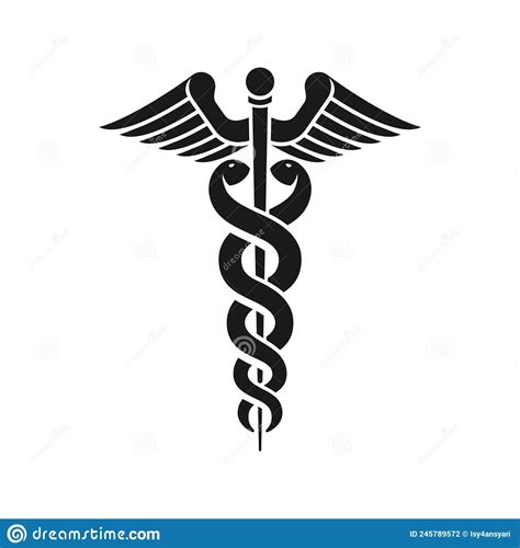 Medical Symbol Caduceus Snake Staff of Aesculapius Stock Vector ...