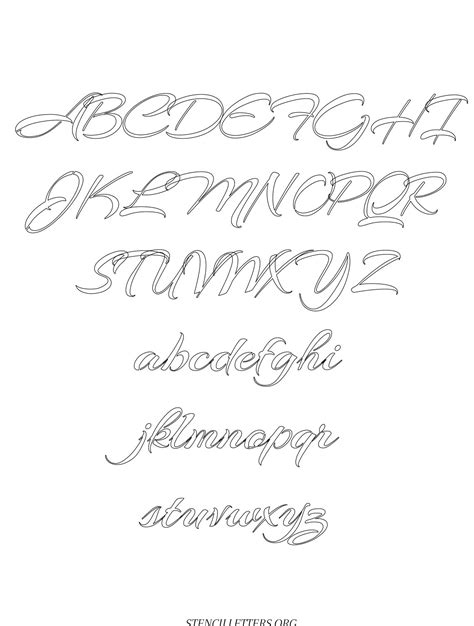 Printable Cursive Letter Stencils - Printable Word Searches