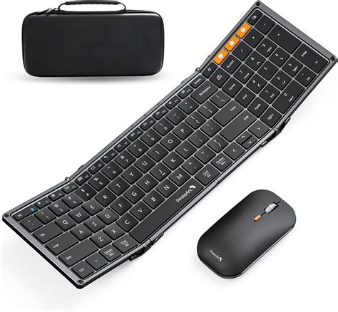 Foldable Keyboard and Mouse, ProtoArc XKM01 Folding Bluetooth Keyboard ...