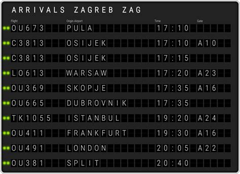 Zagreb Franjo Tuđman Airport [ZAG] Arrivals & Flight Schedules