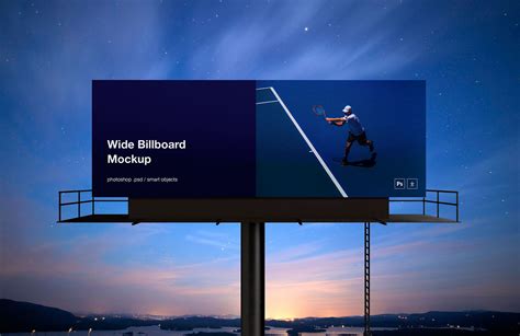 Wide Billboard PSD Mockup for Outdoor Advertising | Billboard mockup ...