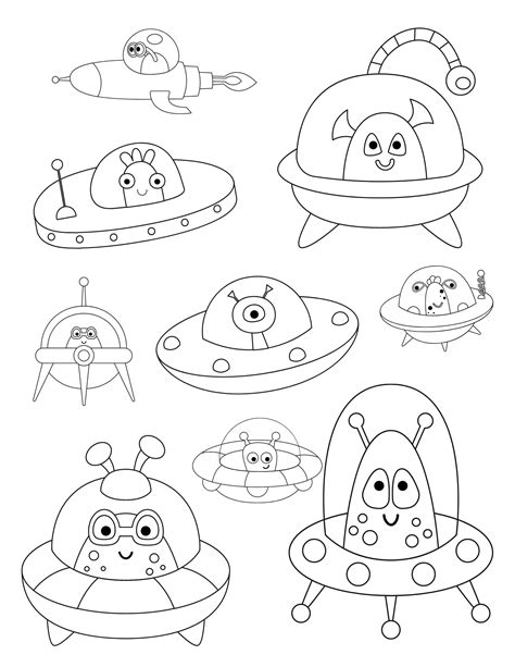 Free Printable Alien Coloring Pages for Kids and Adults