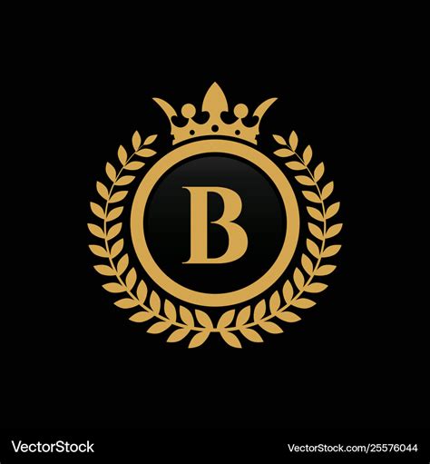 Letter b crown logo Royalty Free Vector Image - VectorStock