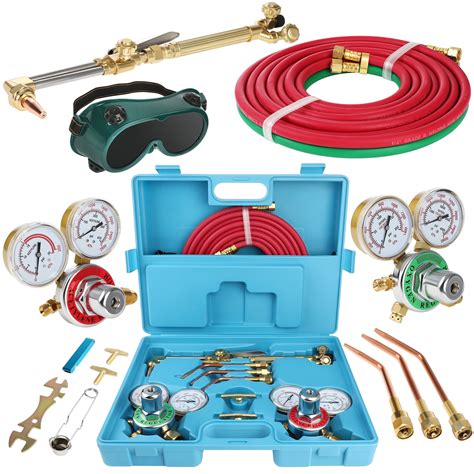 Portable Gas Welding Kit with Oxygen Acetylene, Welder Attachment ...