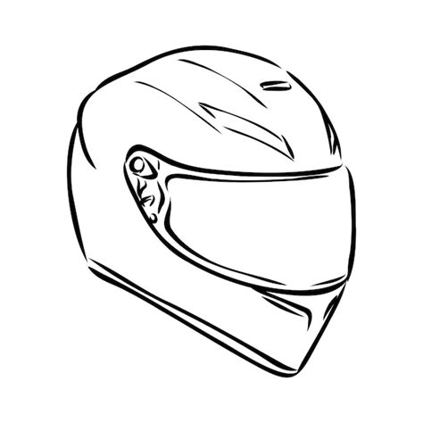 Bike Helmet Drawing