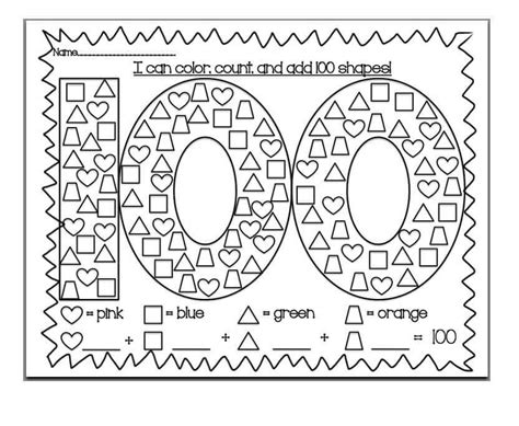 Free Printable 100 Days Of School Coloring Pages