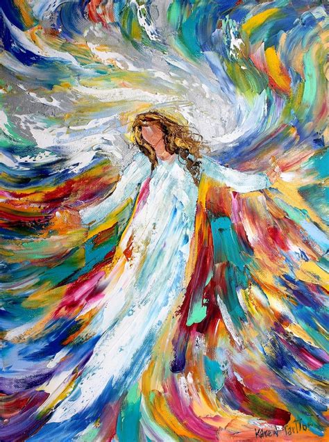 Angel Bright Print on Canvas Angel Art Religious Art Made - Etsy UK