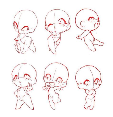 Pin by Sapphire E on 立绘构图 | Chibi sketch, Anime poses reference, Chibi ...