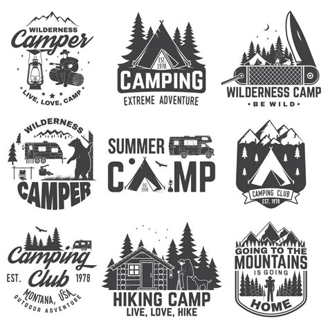 Summer camp. Vector illustration. Concept for shirt or patch, print ...