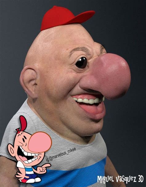 a bald man with a red hat on top of his head