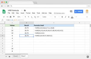 How to use the VAR formula in Google Sheets - Sheetgo Blog