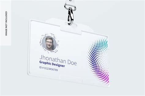 Premium PSD | Horizontal id card mockup