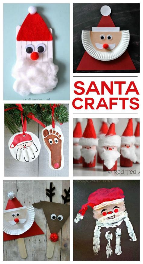 20 Fun Santa Crafts for Kids | Basteln weihnachten, Weihnachtsbasteln ...